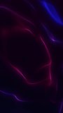 Vertical video - gently flowing and rippling neon colored pink and blue glowing fractal light wave background animation. This modern abstract motion background is full HD and a seamless loop.
