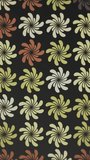 Vertical video - trendy 1970s retro floral design pattern motion background animation. This vintage styled background with colorful flower shapes in warm color tones is HD and a seamless loop.