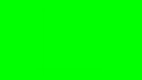 video animation cartesian axis in two dimensions and drawing flat square shape. On a green chroma key background