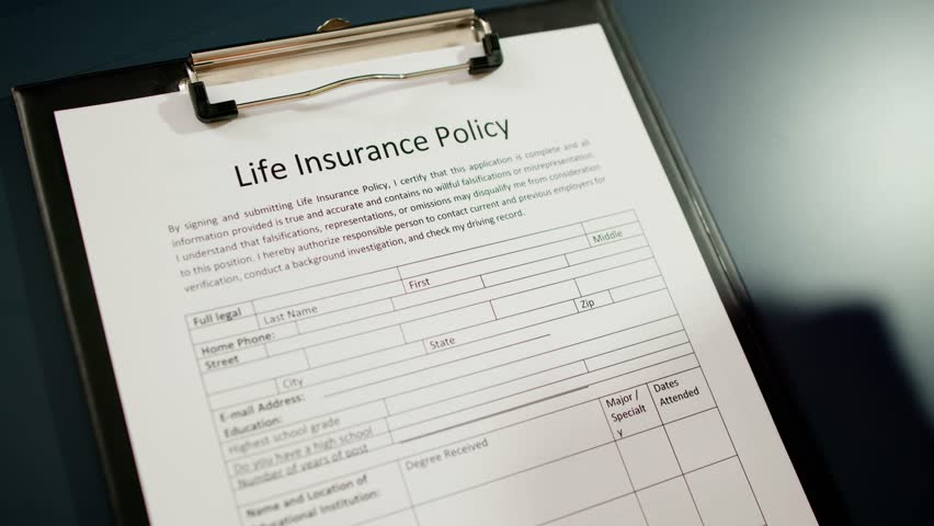 Applying For Life Insurance Policy. Filling Forms Royalty-Free Stock Footage #3444703677