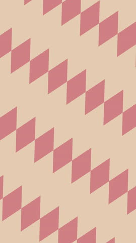 Pink and beige pastel zigzag pattern with stripes - vertical social media loop. Love and valentines boho bakground.