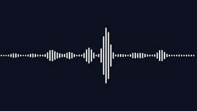 White audio waveform spectrum animation, Visualization sound graphic element. Sound graphic equalizer. 
digital audio spectrum wave effect, audio spectrum, radio equalizer, wave sound abstract,