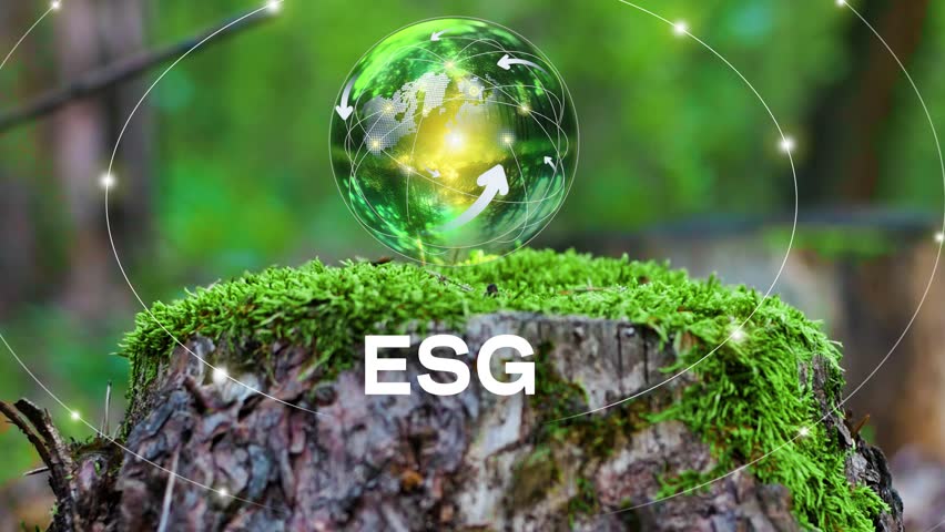 Environmental Social and Governance ESG concept.The company development of a nature conservation strategy and Solving environmental, social and management problems. Corporate 4k video