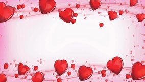 Great heart transition on a pink heart screen. Heart transition with key colors. Boyfriend Women's Day, Valentine's Day, Mother's Day, and Wedding day heart animation. Chroma color. 4K video