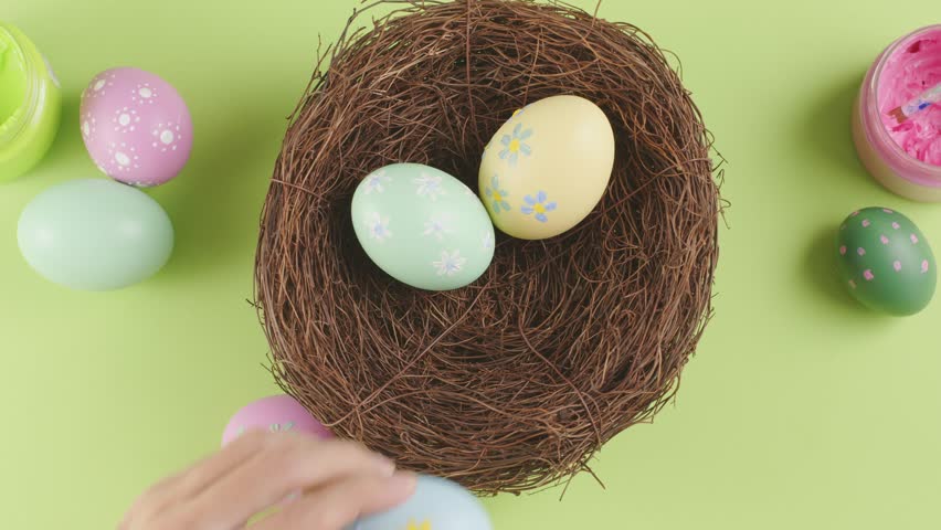 On a green background is a decorative bird