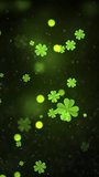 Mobile Vertical Resolution 1080x1920 Pixels, St Patrick's Day Background Animation with Seamless Loop