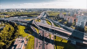 Cars, Driving, Intersections, Traveling, Traffic, Commuting, Highway, Overpass, Road, Realtime, Aerials, Day, Raw  Log, 4k, Urban, Cityscape, Rush hour, Transportation, Vehicles, Urban landscape, POV