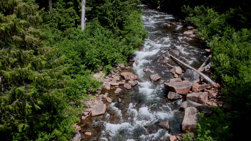 Alexander Falls Waterfall Aerial in Whistler Canada