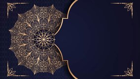 Ramadan,Eid, Arabic Islamic east style Mandala Animation Background.
Mandala background element. Abstract golden mandala 4k video footage,
Mandala animation with seamless looping Editable background.
