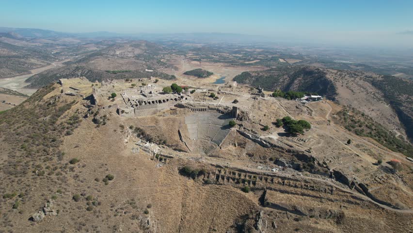 Pergamon Ancient City provides a magnificent perspective, showcasing its historical treasures and prominent landmarks. The area where the first parchment was found and the steepest amphitheater are am