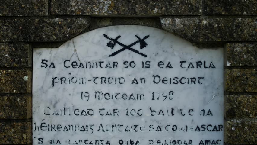 Stone memorial commemorating the 1798 Battle of the Big Cross outside Shannonvale.