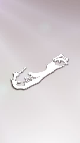 Mobile Vertical Resolution 1080x1920 Pixels, Bermuda 3D Map Intro on White Background, 
Multi Purpose Background Useful for Politics, Elections, Travel, News and Sports Events