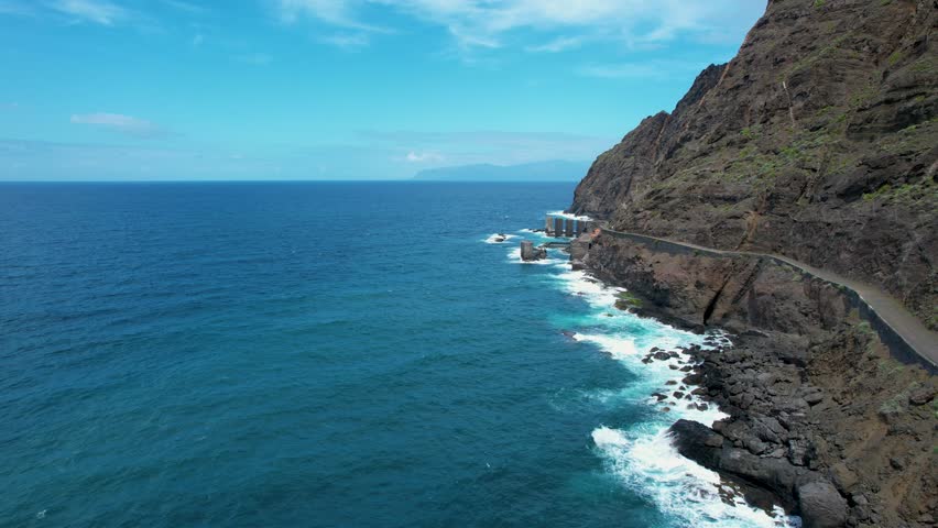 Unveiling the Beauty of La Gomera Island: An Aerial View of its Striking Coastal Line