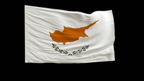 4K Highly Detailed Flag of Cyprus - Loopable with Luma Transparency