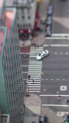 timelapse of new york city street scene from a high vantage point in vertical format Royalty-Free Stock Footage #3445443877