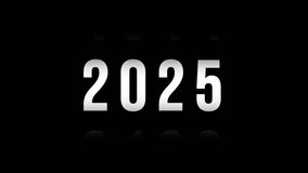 Analog counter counting up from 1960 to 2025 background. Time-lapse speed. Happy new year eve number counter. 4K footage motion graphic video rendering. - Powered by Shutterstock - Get 15% off with code: PIKWIZARD15
