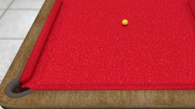 Red color Snooker board 3d rendered video clip