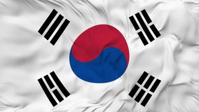 South Korea flag animation seamless loop. 4K High-Resolution Video
