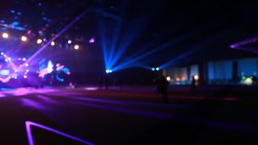 Stage with Laser rays light Concert. loop for concert, night club, music video, events, show, fashion, holiday, exhibition, LED screens and projection mapping.
