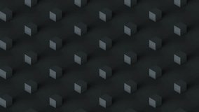 Black Izometric Cubes Rounding Forever Looped 4K V2