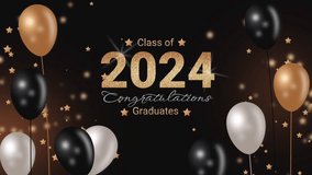 Congratulations graduates celebration animation. Class of 2024 graduations  - Powered by Shutterstock - Get 15% off with code: PIKWIZARD15