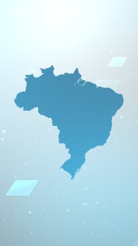 Mobile Vertical Resolution 1080x1920 Pixels, Brazil  Map Slider Background Opener, 
Suitable for Patriotic Programs, Corporate Intros, Tourism, Presentations