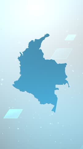 Mobile Vertical Resolution 1080x1920 Pixels, Colombia Map Slider Background Opener, 
Suitable for Patriotic Programs, Corporate Intros, Tourism, Presentations