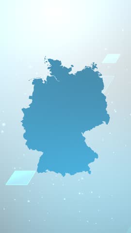Mobile Vertical Resolution 1080x1920 Pixels, Germany Map Slider Background Opener, 
Suitable for Patriotic Programs, Corporate Intros, Tourism, Presentations