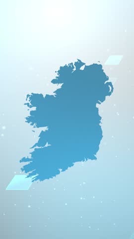 Mobile Vertical Resolution 1080x1920 Pixels, Ireland Map Slider Background Opener, 
Suitable for Patriotic Programs, Corporate Intros, Tourism, Presentations