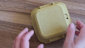 Easter eggs in a cardboard box. One chocolate egg	 - Powered by Shutterstock - Get 15% off with code: PIKWIZARD15