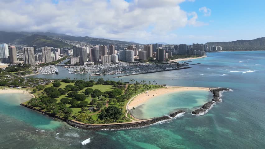 Hawaii - Waikiki Honolulu Oahu Royalty-Free Stock Footage #3446228263