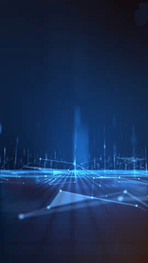 VERTICAL VIDEO, Abstract technology blue plexus background. Futuristic concept. - Βίντεο στοκ