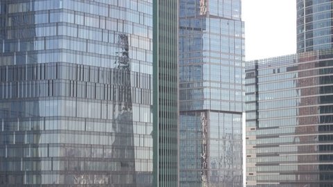 Aerial View of Moscow City Skyscrapers