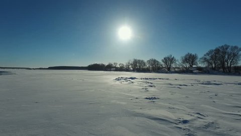 Sun over Frozen River