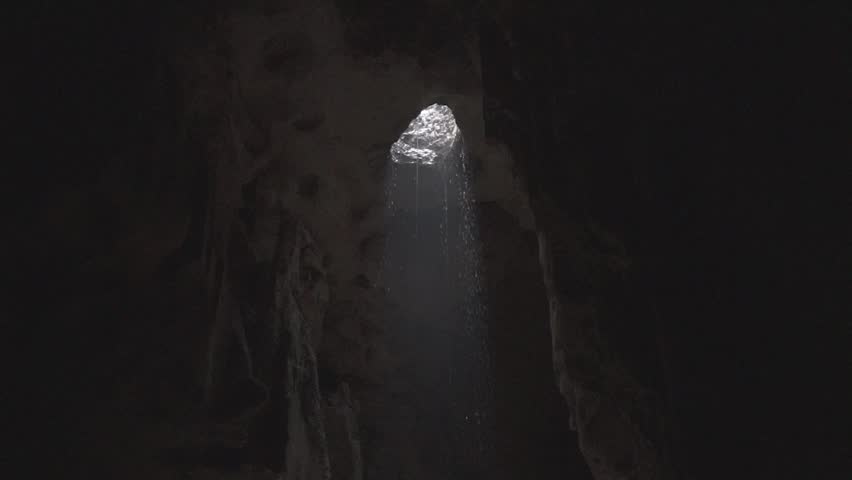 Light Coming Through a Hole at Goa Tanding Cave Gunung Kidul Yogyakarta Indonesia