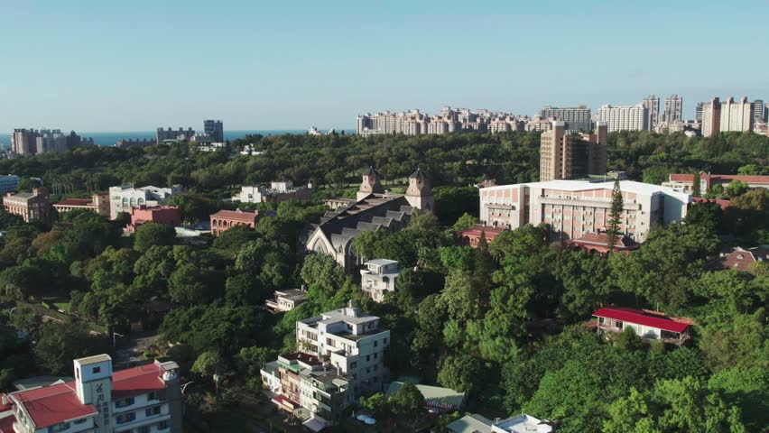  Aletheia University is a private university in Tamsui, New Taipei City, Aerial