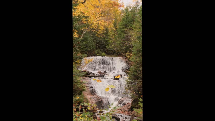 Vertical Video of Sable Falls in Michigan