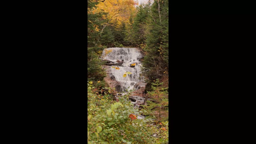 Vertical Video of Sable Falls in Michigan