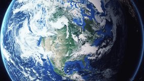 Earth zoom in from space and focus on Erkelenz, Germany. 3D Animation. Video footage. Background for travel intro.