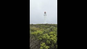Vertical Video of a Lighthouse in Australia