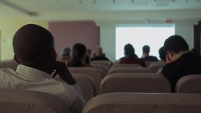 MOSCOW - MAR 03, 2018: People sit in auditorium during medical conference Epilepsy Diagnosis in Morozov Children Hospital - Powered by Shutterstock - Get 15% off with code: PIKWIZARD15