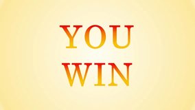 You win animated text, a congratulation banner - Powered by Shutterstock - Get 15% off with code: PIKWIZARD15