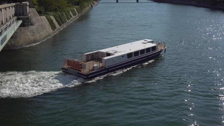 Japanese River Cruise in Motoyasu River of Hiroshima