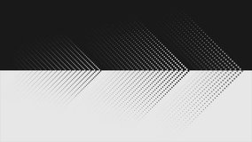 Abstract black white dotted arrows geometric tech background. Seamless looping motion design. Video animation Ultra HD 4K 3840x2160