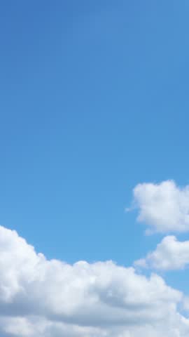 Blue sky with clouds and sun. 4K Time lapse, Sky with clouds.