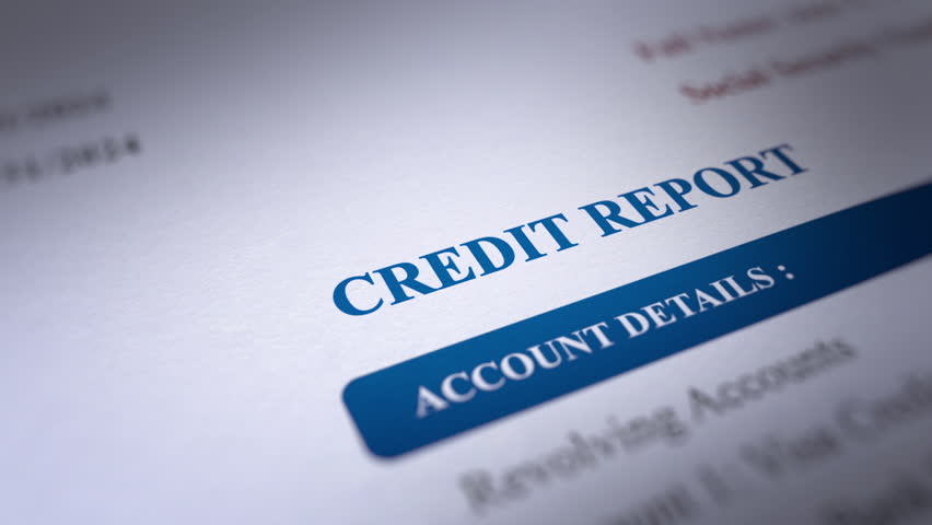 Animated Credit Report. Fictitious Data Created Exclusively for This Concept Footage
