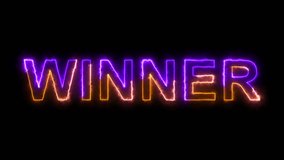 Champion, 1st place, Winner text written on a dirty concrete wall and illuminated with flickering neon lights, signboard for celebration, animation creativity graphics and modern design 4K. - Powered by Shutterstock - Get 15% off with code: PIKWIZARD15