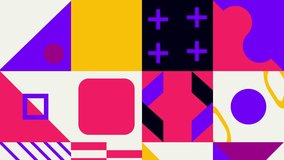 Geometric design animated background. Cool abstract shape compositions. Colorful 4k animation. - Powered by Shutterstock - Get 15% off with code: PIKWIZARD15