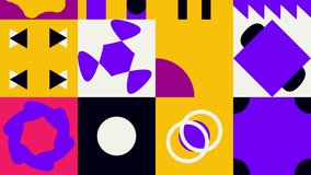 Geometric design animated background. Cool abstract shape compositions. Colorful 4k animation. - Powered by Shutterstock - Get 15% off with code: PIKWIZARD15