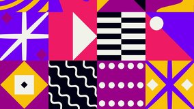 Geometric design animated background. Cool abstract shape compositions. Colorful 4k animation. - Powered by Shutterstock - Get 15% off with code: PIKWIZARD15